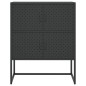 vidaXL Highboard Schwarz 80x35x100 cm Stahl vidaXL Highboard Schwarz 80x35x100 cm Stahl