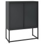 vidaXL Highboard Schwarz 80x35x100 cm Stahl vidaXL Highboard Schwarz 80x35x100 cm Stahl