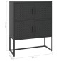 vidaXL Highboard Schwarz 80x35x100 cm Stahl vidaXL Highboard Schwarz 80x35x100 cm Stahl