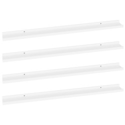 vidaXL Wandregale 4 Stk. Weiß 100x9x3 cm