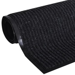 vidaXL Fußmatte PVC Schwarz 90x150 cm 
