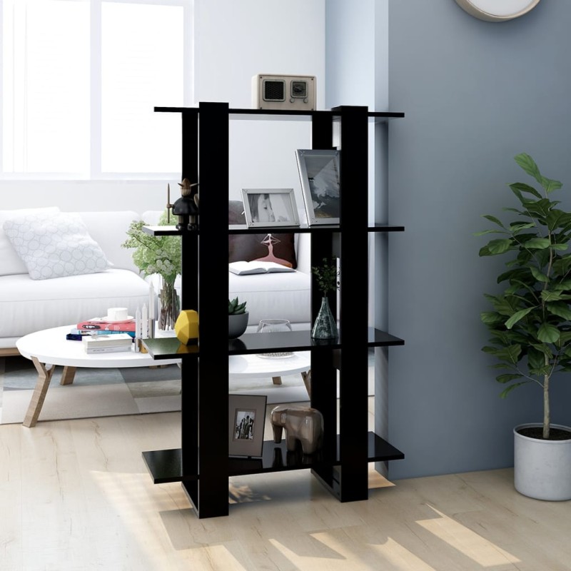 vidaXL Bücherregal/Raumteiler Schwarz 80x30x123,5 cm vidaXL Bücherregal/Raumteiler Schwarz 80x30x123,5 cm