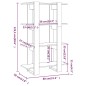 vidaXL Bücherregal/Raumteiler Schwarz 80x30x123,5 cm vidaXL Bücherregal/Raumteiler Schwarz 80x30x123,5 cm