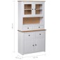 vidaXL Highboard Weiß 93x40,5x180 cm Kiefernholz Panama vidaXL Highboard Weiß 93x40,5x180 cm Kiefernholz Panama