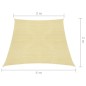 vidaXL Sonnensegel 160 g/m² Beige 3/4x2 m HDPE vidaXL Sonnensegel 160 g/m² Beige 3/4x2 m HDPE