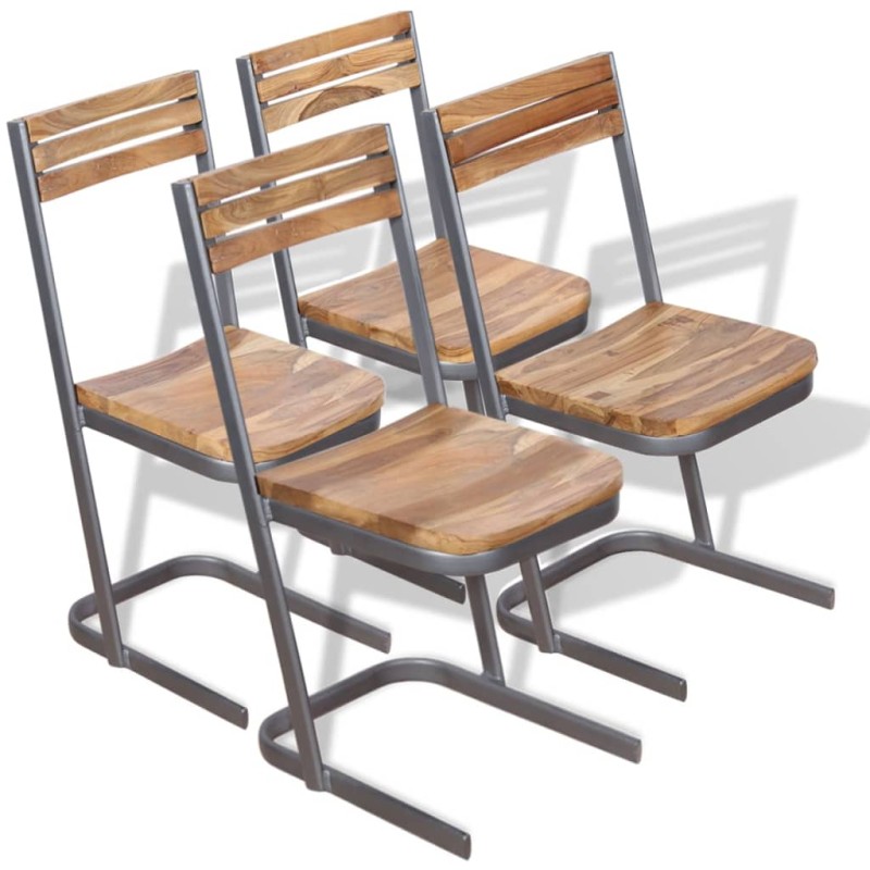 vidaXL Esszimmerstühle 4 Stk. Massivholz Teak vidaXL Esszimmerstühle 4 Stk. Massivholz Teak
