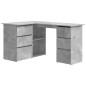 vidaXL Eckschreibtisch Betongrau 145x100x76 cm Holzwerkstoff vidaXL Eckschreibtisch Betongrau 145x100x76 cm Holzwerkstoff