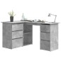 vidaXL Eckschreibtisch Betongrau 145x100x76 cm Holzwerkstoff vidaXL Eckschreibtisch Betongrau 145x100x76 cm Holzwerkstoff