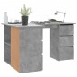 vidaXL Eckschreibtisch Betongrau 145x100x76 cm Holzwerkstoff vidaXL Eckschreibtisch Betongrau 145x100x76 cm Holzwerkstoff