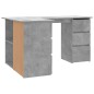vidaXL Eckschreibtisch Betongrau 145x100x76 cm Holzwerkstoff vidaXL Eckschreibtisch Betongrau 145x100x76 cm Holzwerkstoff
