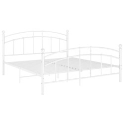 vidaXL Bettgestell Weiß Metall 180x200 cm