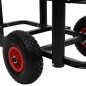 vidaXL Angelwagen Schwarz Stahl vidaXL Angelwagen Schwarz Stahl