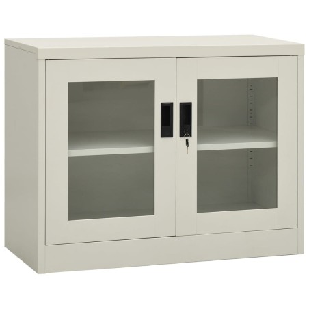 vidaXL Büroschrank Hellgrau 90x40x70 cm Stahl 
