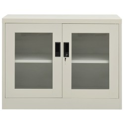 vidaXL Büroschrank Hellgrau 90x40x70 cm Stahl 
