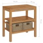 vidaXL Waschtischunterschrank Teak Massiv mit Flussstein Waschbecken vidaXL Waschtischunterschrank Teak Massiv mit Flussstein Waschbecken