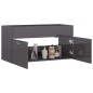 vidaXL Waschbeckenunterschrank Hochglanz-Grau 90x38,5x46cm vidaXL Waschbeckenunterschrank Hochglanz-Grau 90x38,5x46cm