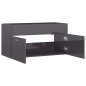 vidaXL Waschbeckenunterschrank Hochglanz-Grau 90x38,5x46cm vidaXL Waschbeckenunterschrank Hochglanz-Grau 90x38,5x46cm