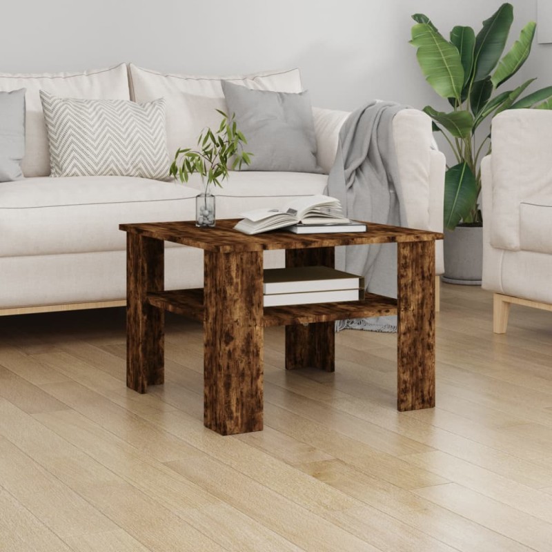 vidaXL Couchtisch Räuchereiche 60x60x42 cm Holzwerkstoff vidaXL Couchtisch Räuchereiche 60x60x42 cm Holzwerkstoff