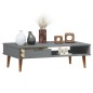 vidaXL Couchtisch MOLDE Grau 100x55x31 cm Massivholz Kiefer vidaXL Couchtisch MOLDE Grau 100x55x31 cm Massivholz Kiefer