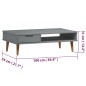 vidaXL Couchtisch MOLDE Grau 100x55x31 cm Massivholz Kiefer vidaXL Couchtisch MOLDE Grau 100x55x31 cm Massivholz Kiefer