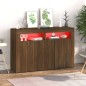vidaXL Sideboard mit LED-Beleuchtung Braun Eichen-Optik 115,5x30x75 cm vidaXL Sideboard mit LED-Beleuchtung Braun Eichen-Optik 115,5x30x75 cm