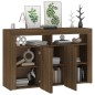 vidaXL Sideboard mit LED-Beleuchtung Braun Eichen-Optik 115,5x30x75 cm vidaXL Sideboard mit LED-Beleuchtung Braun Eichen-Optik 115,5x30x75 cm