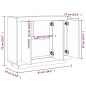 vidaXL Sideboard Braun Eichen-Optik 92x35x75 cm Holzwerkstoff vidaXL Sideboard Braun Eichen-Optik 92x35x75 cm Holzwerkstoff