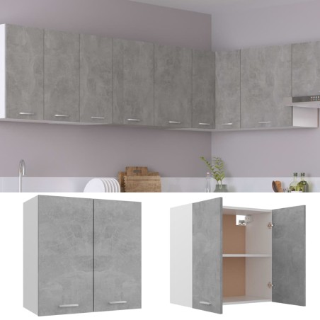 vidaXL Hängeschrank Betongrau 60x31x60 cm Holzwerkstoff