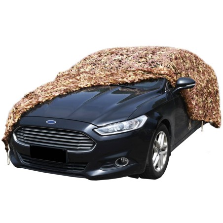 vidaXL Tarnnetz mit Aufbewahrungstasche 4x7 m Beige