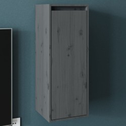 vidaXL Wandschrank Grau 30x30x80 cm Massivholz Kiefer