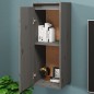 vidaXL Wandschrank Grau 30x30x80 cm Massivholz Kiefer vidaXL Wandschrank Grau 30x30x80 cm Massivholz Kiefer