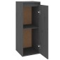 vidaXL Wandschrank Grau 30x30x80 cm Massivholz Kiefer vidaXL Wandschrank Grau 30x30x80 cm Massivholz Kiefer