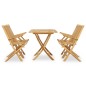 vidaXL 5-tlg. Garten-Essgruppe Teak Massivholz vidaXL 5-tlg. Garten-Essgruppe Teak Massivholz