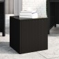 vidaXL Beistelltisch Schwarz 40x37x40,5 cm Polyrattan und Hartglas vidaXL Beistelltisch Schwarz 40x37x40,5 cm Polyrattan und Hartglas