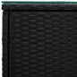 vidaXL Beistelltisch Schwarz 40x37x40,5 cm Polyrattan und Hartglas vidaXL Beistelltisch Schwarz 40x37x40,5 cm Polyrattan und Hartglas