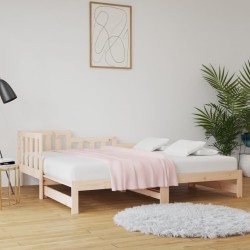 vidaXL Tagesbett Ausziehbar 2x(90x200) cm Massivholz Kiefer