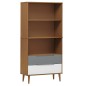 vidaXL Bücherregal MOLDE Braun 85x35x170,5 cm Massivholz Kiefer vidaXL Bücherregal MOLDE Braun 85x35x170,5 cm Massivholz Kiefer