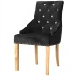 vidaXL Esszimmerstühle 2 Stk. Schwarz Eiche Massivholz und Samt vidaXL Esszimmerstühle 2 Stk. Schwarz Eiche Massivholz und Samt