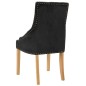 vidaXL Esszimmerstühle 2 Stk. Schwarz Eiche Massivholz und Samt vidaXL Esszimmerstühle 2 Stk. Schwarz Eiche Massivholz und Samt