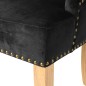 vidaXL Esszimmerstühle 2 Stk. Schwarz Eiche Massivholz und Samt vidaXL Esszimmerstühle 2 Stk. Schwarz Eiche Massivholz und Samt