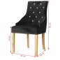 vidaXL Esszimmerstühle 2 Stk. Schwarz Eiche Massivholz und Samt vidaXL Esszimmerstühle 2 Stk. Schwarz Eiche Massivholz und Samt