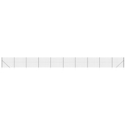 vidaXL Maschendrahtzaun mit Bodenhülsen Anthrazit 1,6x25 m