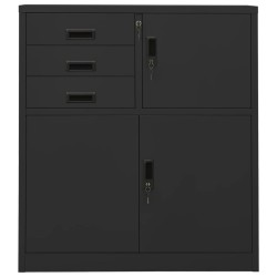 vidaXL Büroschrank Anthrazit 90x40x102 cm Stahl