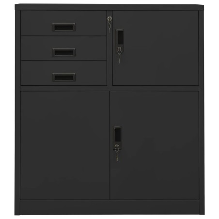 vidaXL Büroschrank Anthrazit 90x40x102 cm Stahl