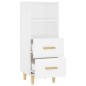 vidaXL Sideboard Weiß 34,5x34x90 cm Holzwerkstoff vidaXL Sideboard Weiß 34,5x34x90 cm Holzwerkstoff