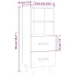 vidaXL Sideboard Weiß 34,5x34x90 cm Holzwerkstoff vidaXL Sideboard Weiß 34,5x34x90 cm Holzwerkstoff
