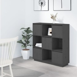 vidaXL Highboard Grau 110,5x35x117 cm Massivholz Kiefer