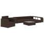8-tlg. Garten-Lounge-Set mit Auflagen Poly Rattan Braun 8-tlg. Garten-Lounge-Set mit Auflagen Poly Rattan Braun