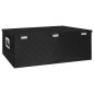vidaXL Aufbewahrungsbox Schwarz 100x55x37 cm Aluminium vidaXL Aufbewahrungsbox Schwarz 100x55x37 cm Aluminium