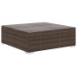 8-tlg. Garten-Lounge-Set mit Auflagen Poly Rattan Braun 8-tlg. Garten-Lounge-Set mit Auflagen Poly Rattan Braun